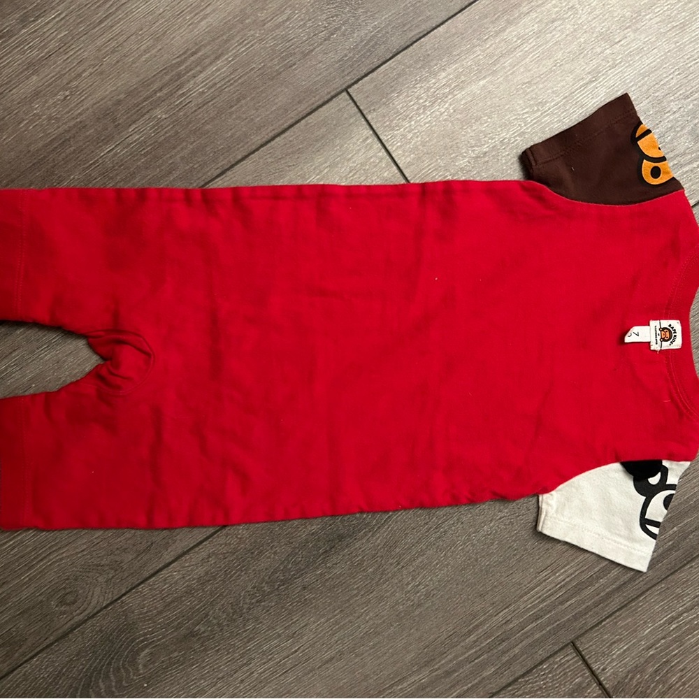 SOLD Bape Kids Baby Milo Red 6 Month Jumper - Picture 2 of 9